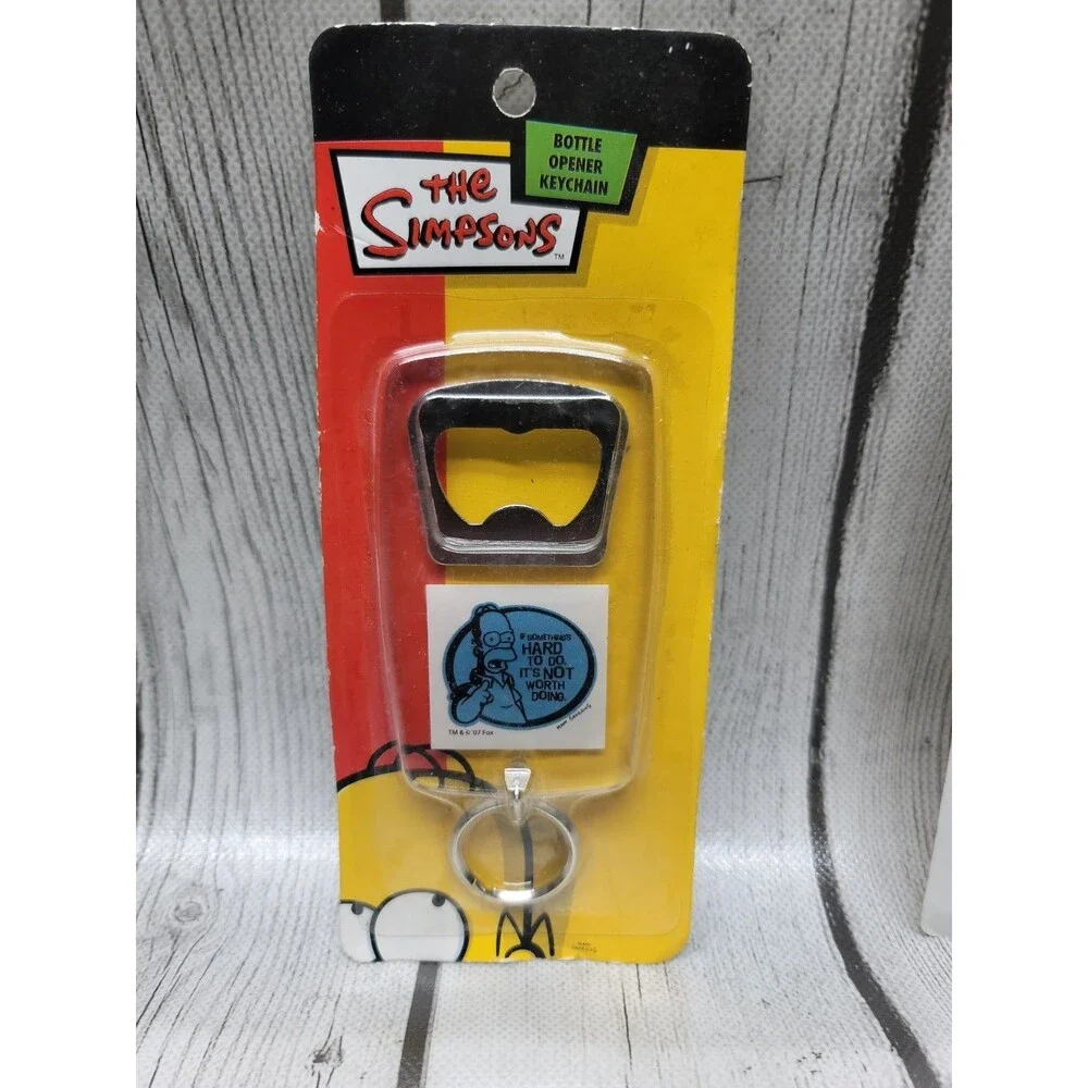 The Simpsons Bottle Opener Keychain Homer Vintage 2007 Lot Of 4